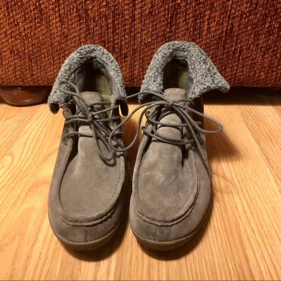 Camper Alicante Grey Suede Wedge Felt Bootie US 10 - Picture 3 of 9